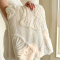 Fleurière Flannel Blanket | 3D Butterfly Design | Soft & Warm | For Bed, Sofa & Camping