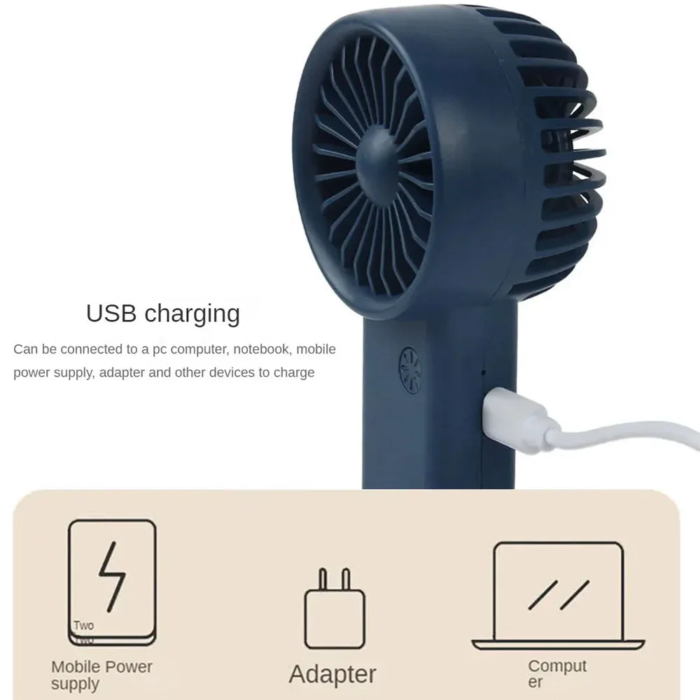 Brisola Mini Hand Fan with USB Charging | 3 Speed Settings & LED Display | Portable Battery Fan for Office, Travel & Sports