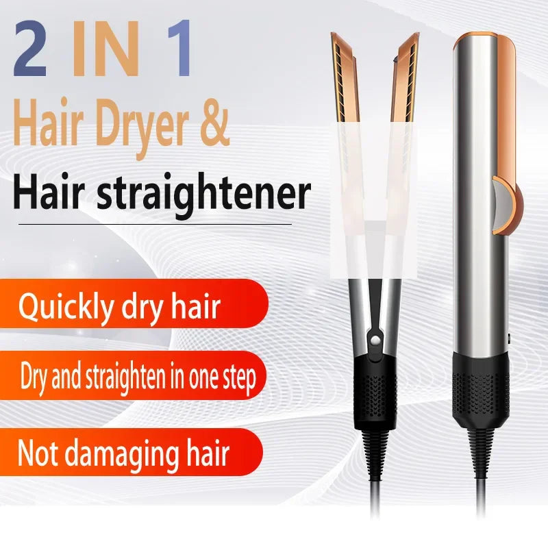 AeroSilk 2-in-1 Hair Straightener & Hair Dryer | Professional Styling Device with Ion Technology | Smooth & Long-Lasting Finish