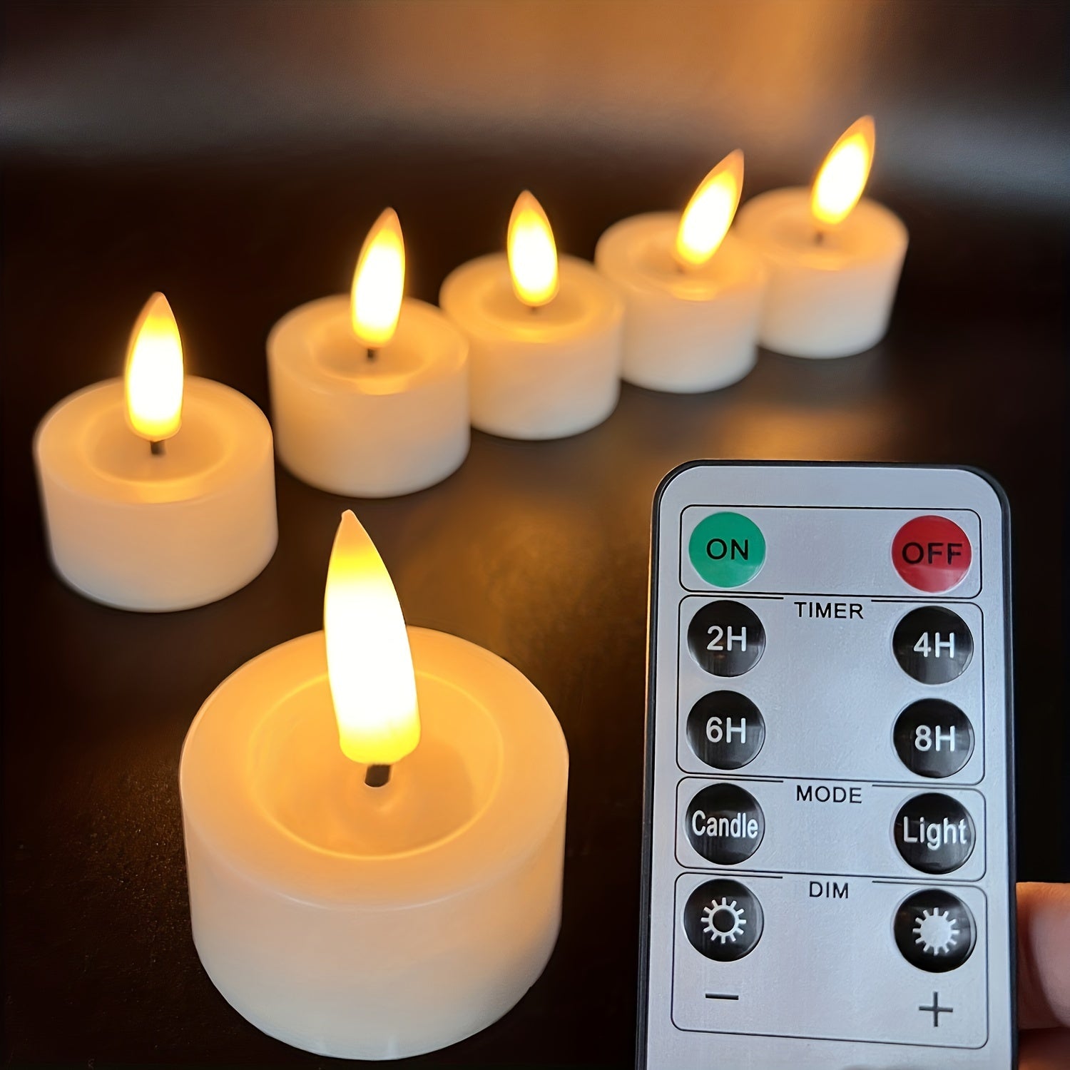 Luminara | LED-Teelichter Set | Flammenlos & Dimmbar | Mit Fernbedienung und Timerfunktion