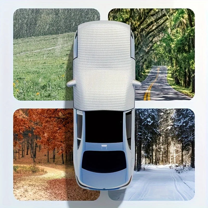 FrostShield Max | Car Windshield Cover | Wind & Frost Protection | Sunshade & Ice Protection in One | All-Season Cover