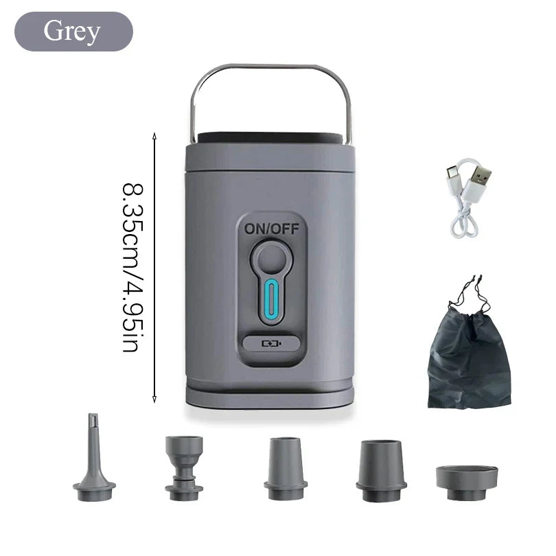 AirBreezy Mini Air Pump | Ultra Compact & USB-C Rechargeable | 5 Nozzles | 200L/min Performance