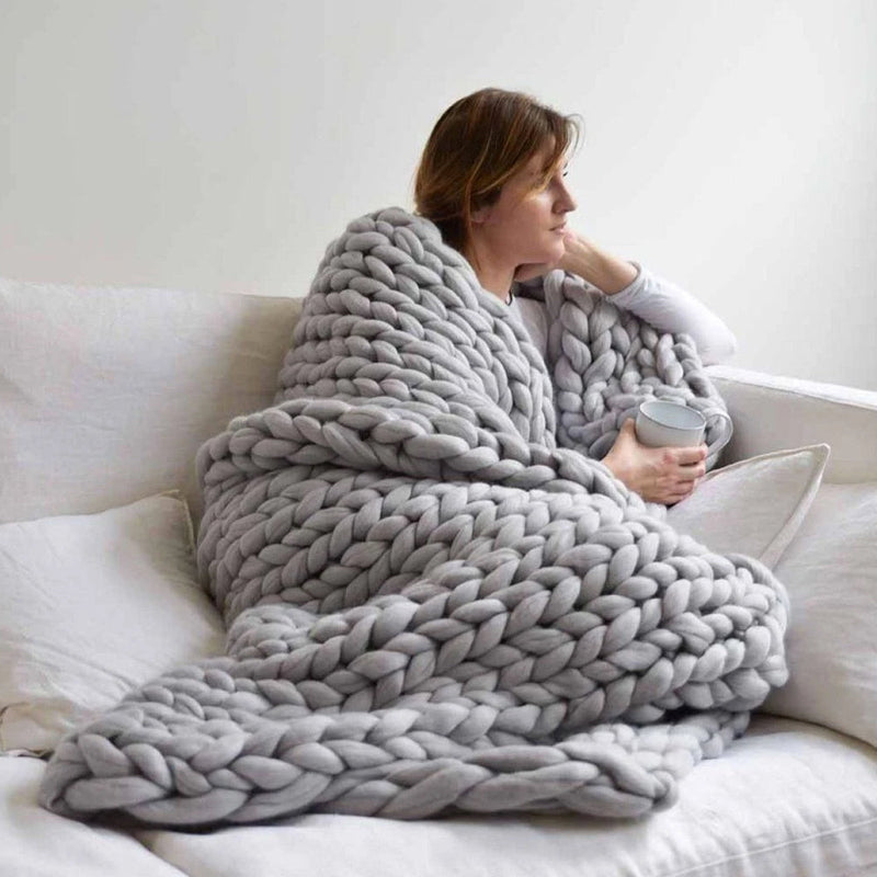 Chunky Knit Blanket | Extra Large & Warm | Home Accessory | Handmade Design