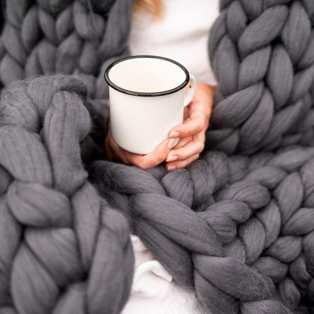Chunky Knit Blanket | Extra Large & Warm | Home Accessory | Handmade Design