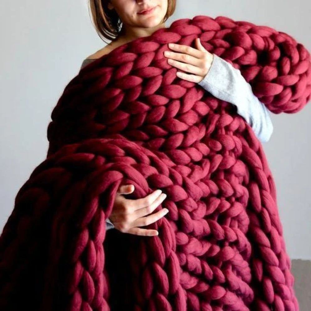 Chunky Knit Blanket | Extra Large & Warm | Home Accessory | Handmade Design