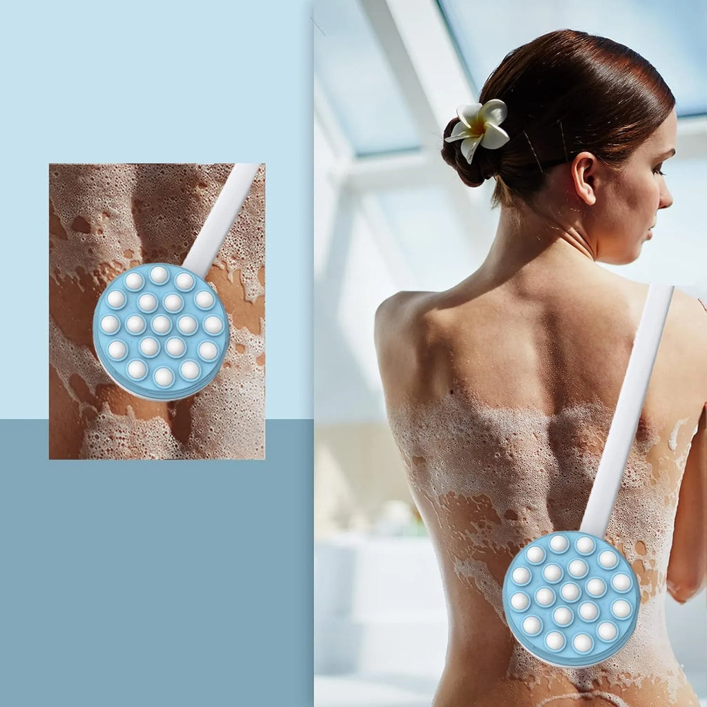 Bodyluna | Rückenbürste mit Langem Griff | Lotion- & Duschapplikator | Körpermassage & Peeling
