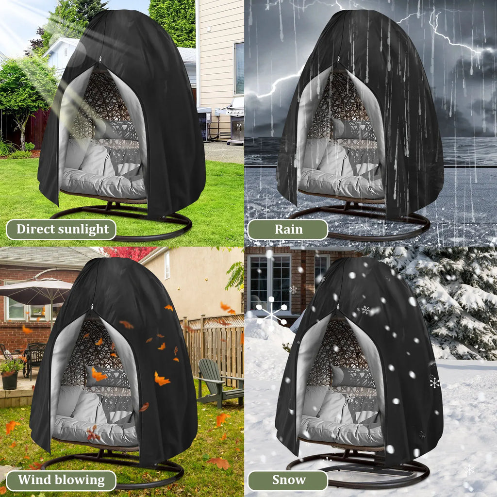 CocoonShield Hängesessel Schutzhülle | Wasserfest & UV-Schutz | Polyester | 190x115 / 200x230 cm