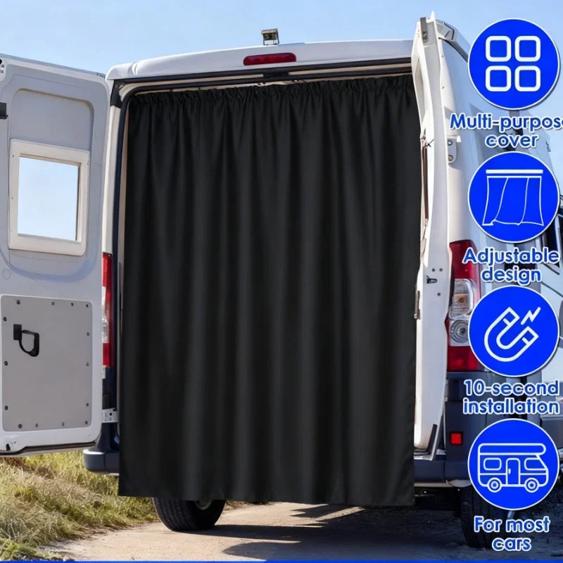 CamperShield Wohnmobil Rückwandvorhang | Wasserdicht & Sonnenblende | Sichtschutz für Camper & Vans | 180 x 230 cm