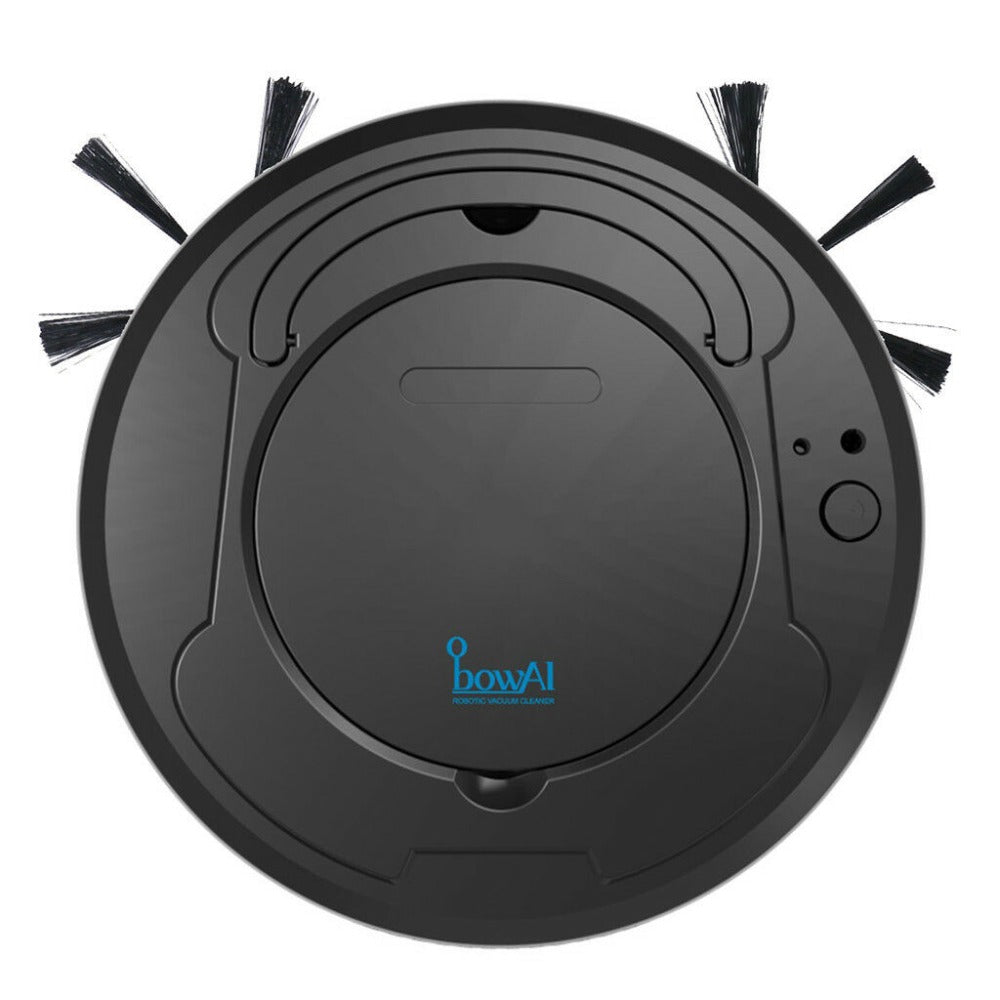 Dustelio SlimBot Robot Vacuum Cleaner | Extra Flat (6.5 cm) | Strong Suction Power & Quiet Operation | Automatic Cleaning | Includes Charging Cable & Brushes