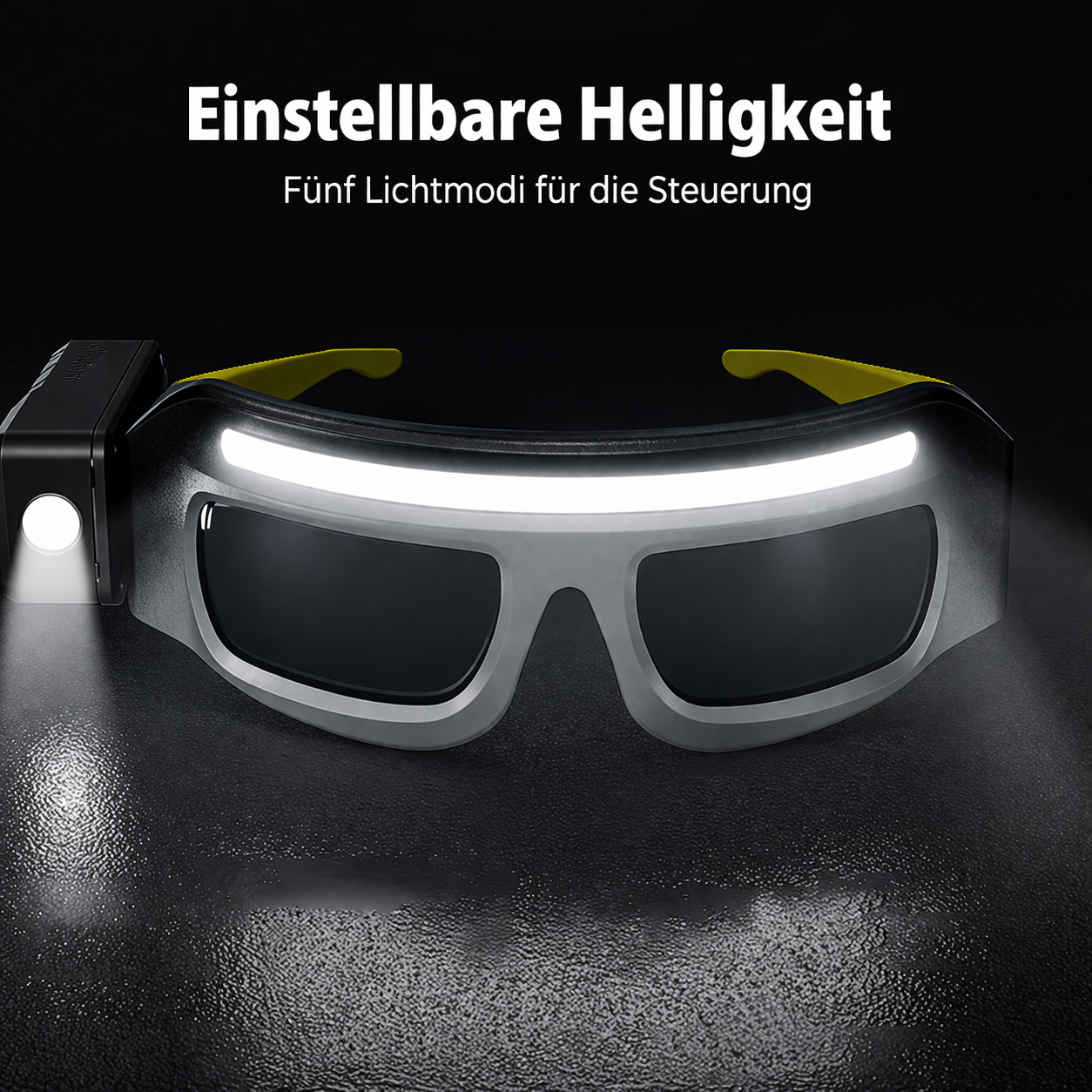 LumiWerk | Arbeitsbrille mit LED-Beleuchtung | Freihändige Präzisionsarbeit | USB-Aufladbar
