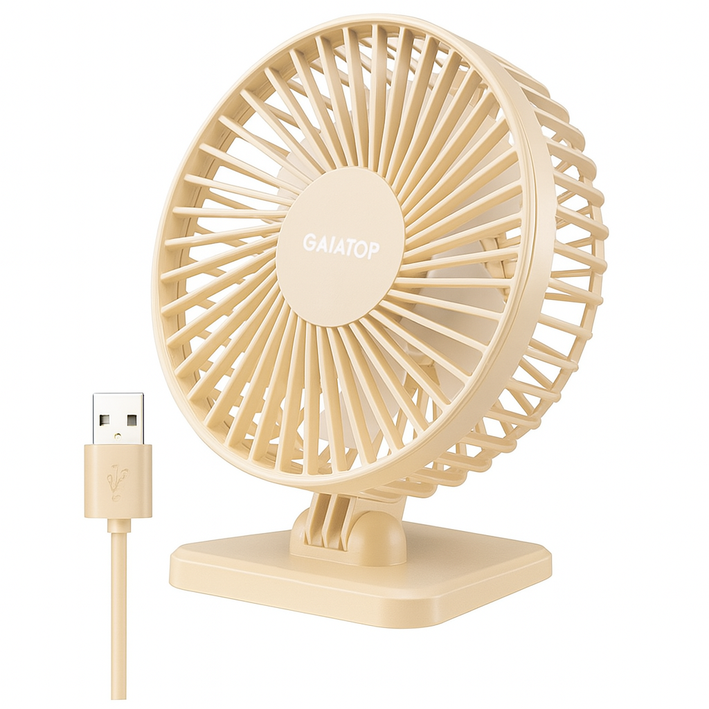 Brisano USB Desk Fan | 3 Speeds | Compact & Quiet | Ideal for Office, Car & Travel