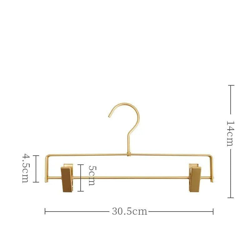 Closiva | Metall-Kleiderbügel | Antirutsch-Clips | Platzsparende Hosen- & Rockbügel 30 cm