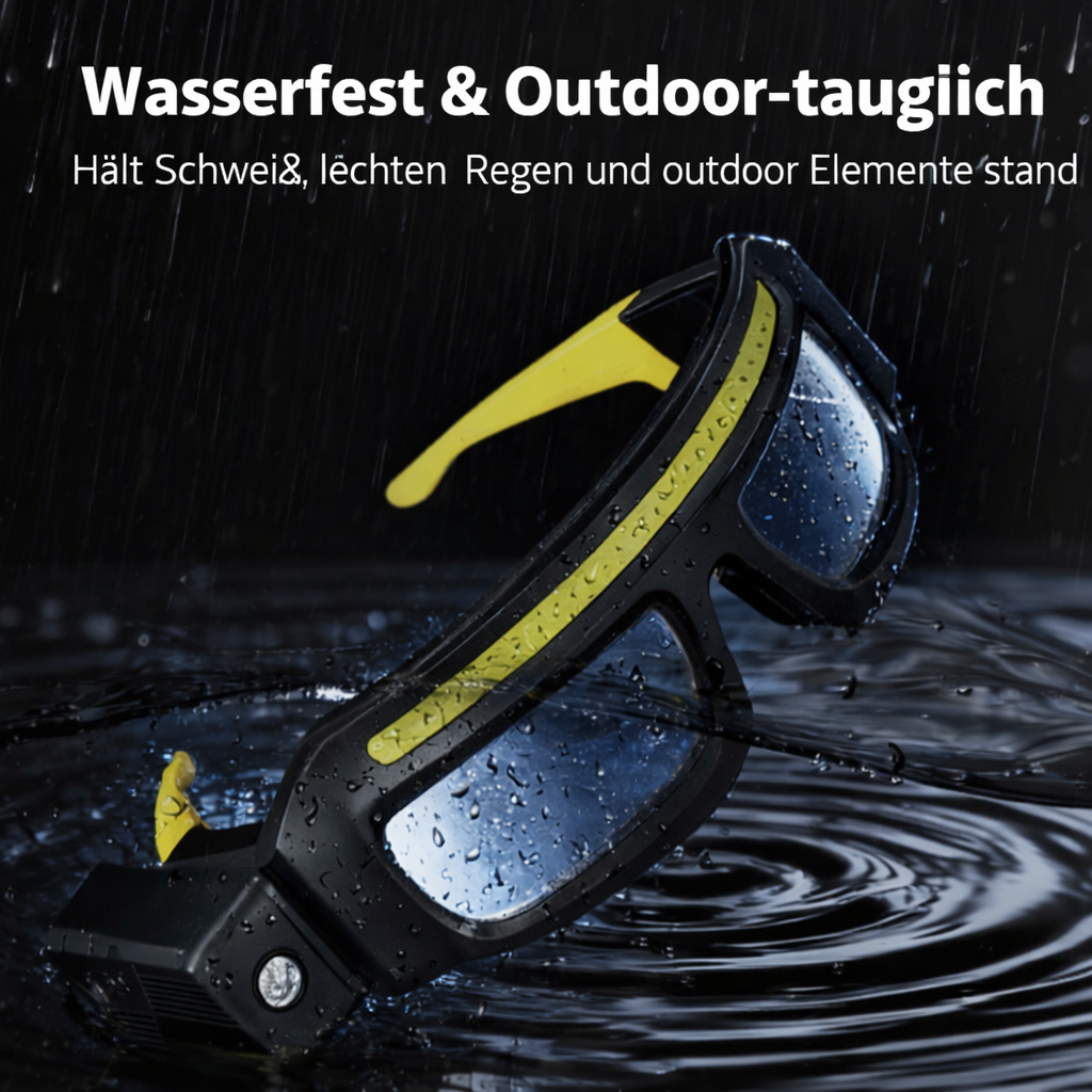 LumiWerk | Arbeitsbrille mit LED-Beleuchtung | Freihändige Präzisionsarbeit | USB-Aufladbar