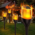 Flamara | Solar-Fackelleuchten mit Flammeneffekt | 12 Std. Leuchtdauer | Wetterfest IP65 | Gartenbeleuchtung