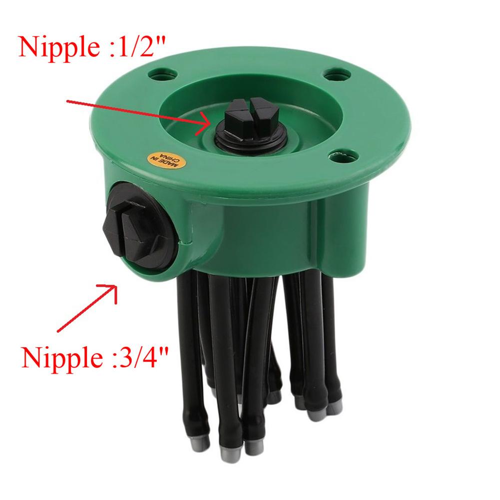 AquaFlexa | Flexibler Gartenregner | Faltbares Bewässerungssystem | 9 cm Basis | Für Rasen, Beete & Pflanzen