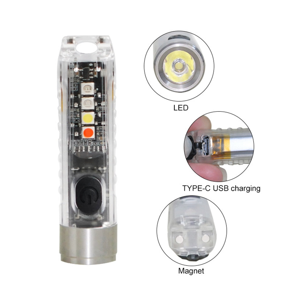 LumiKey | Mini-LED-Schlüsselanhänger-Taschenlampe | USB-C wiederaufladbar | IP65 wasserdicht | Multifunktionslicht