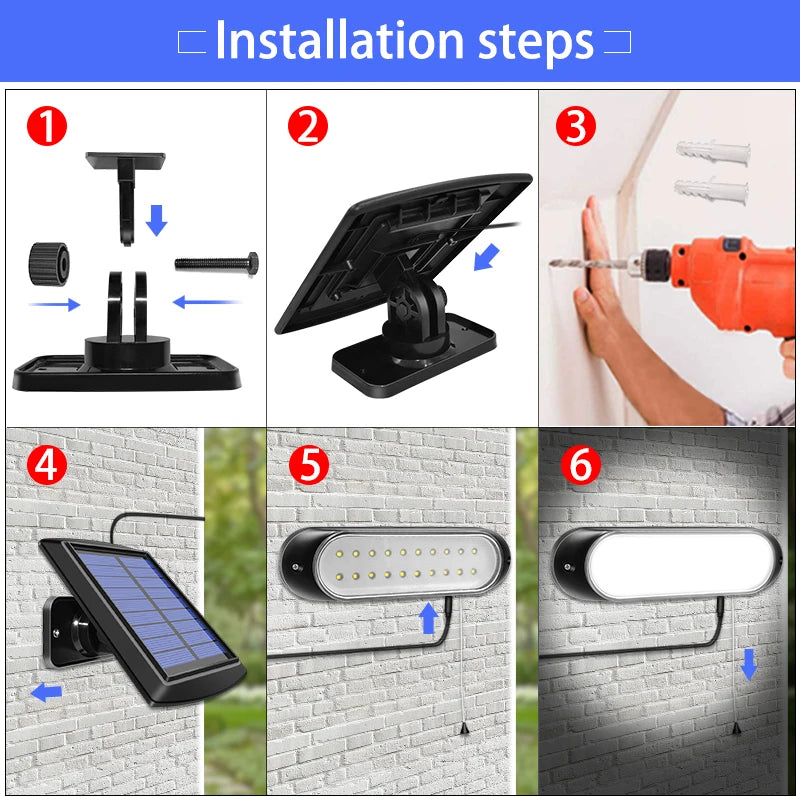 SunGlow 20-LED Solarleuchte | Trennbar | 5 m Kabel | IP44 Wasserdicht | Pull-Schalter | Garten, Haus, Terrasse & Zimmer