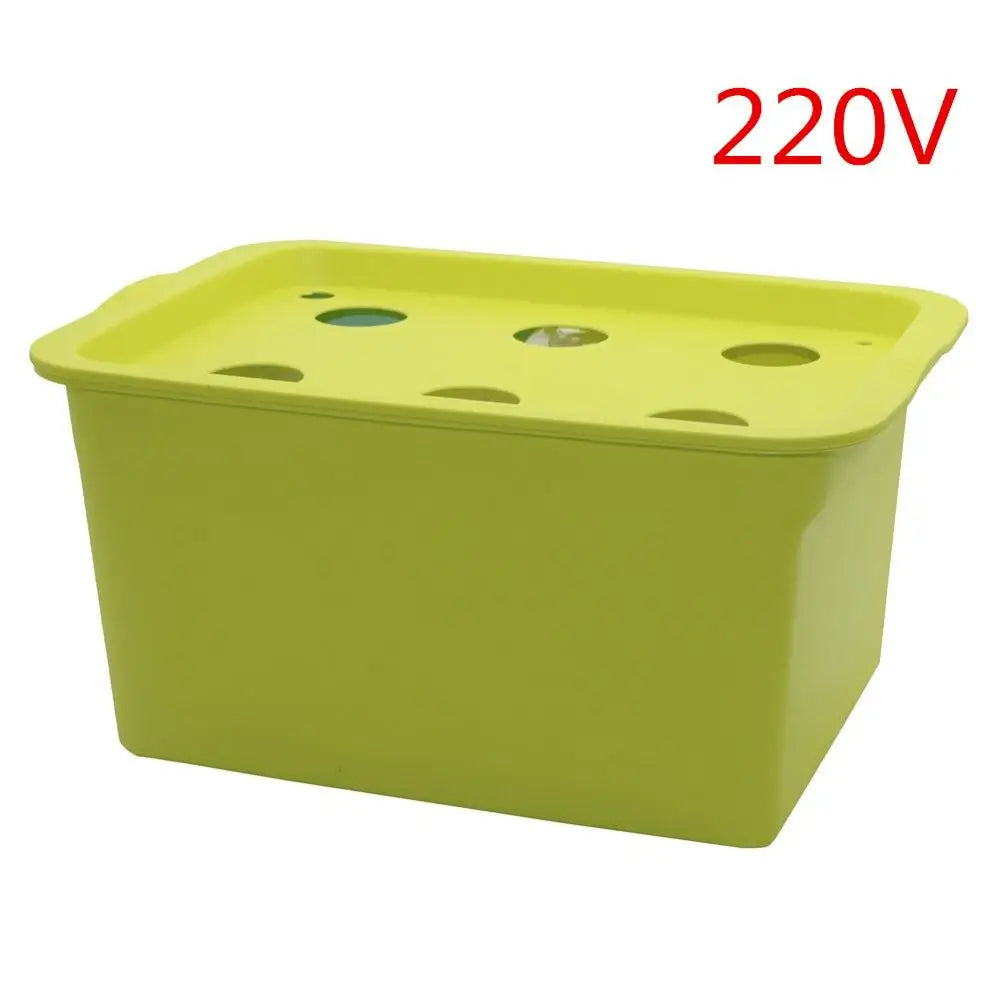 HydroBloom Hydroponik System 6er Set | DWC Anzuchtbox | 220V Luftpumpe EU-Stecker