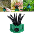 AquaFlexa | Flexibler Gartenregner | Faltbares Bewässerungssystem | 9 cm Basis | Für Rasen, Beete & Pflanzen