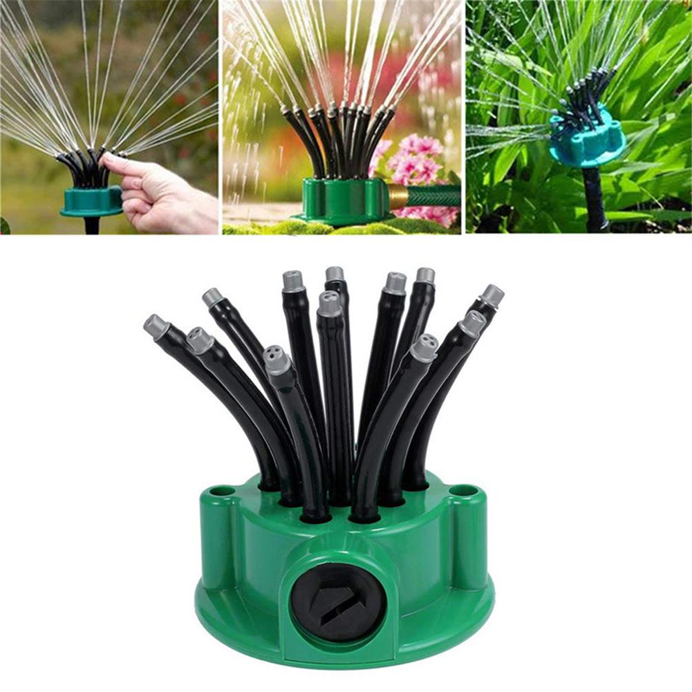 AquaFlexa | Flexibler Gartenregner | Faltbares Bewässerungssystem | 9 cm Basis | Für Rasen, Beete & Pflanzen