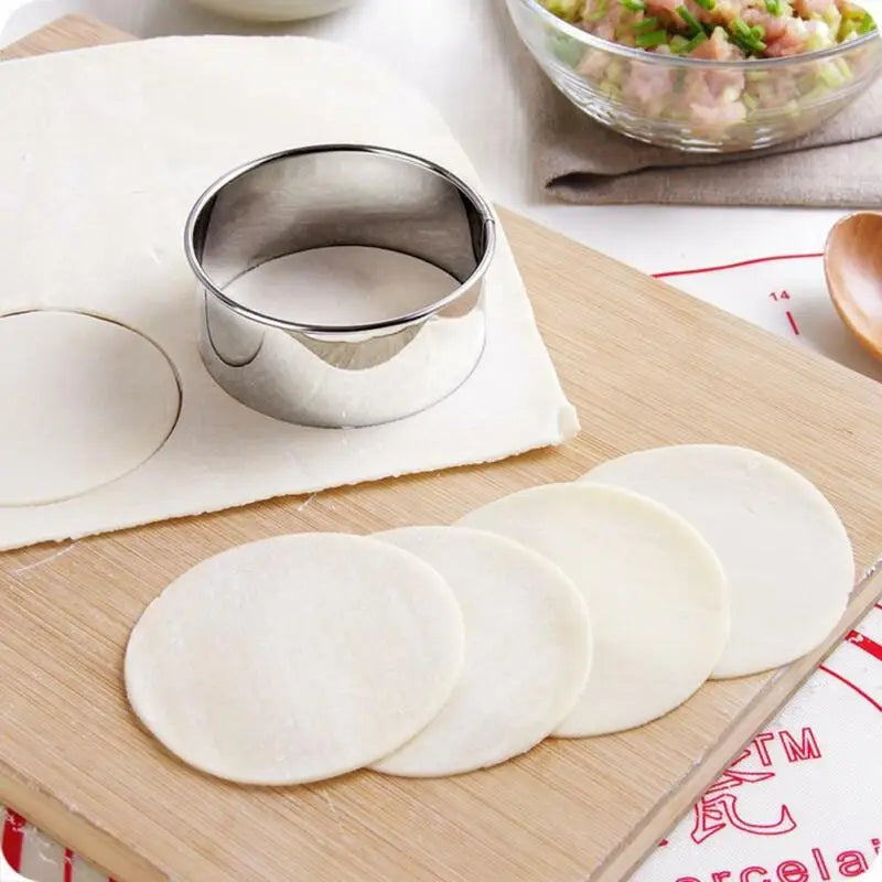 BakeForma Ausstechformen Rund 3er Set | Edelstahl | Für Teig & Dumpling-Hüllen