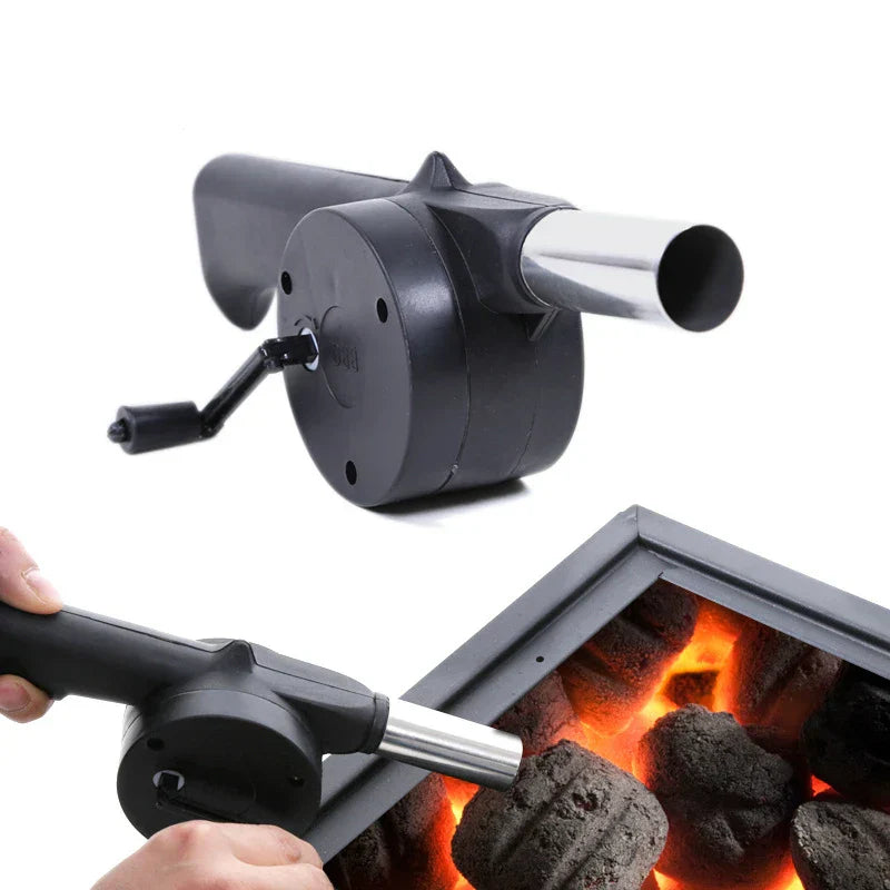 GrillMeister Pro BBQ Hand Fan | Manual & Safe | Perfect Heat Control | Stainless Steel
