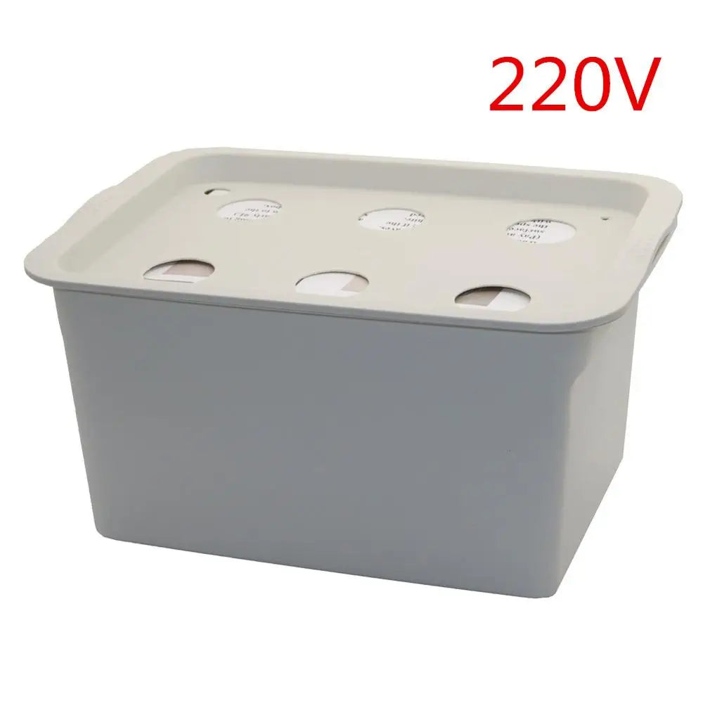 HydroBloom Hydroponik System 6er Set | DWC Anzuchtbox | 220V Luftpumpe EU-Stecker