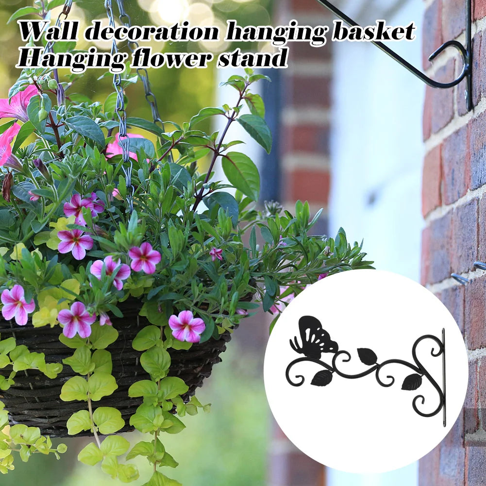 FloraHook Metall-Wandhaken für Pflanzen | Blumenampel Halter | Balkon & Garten Deko