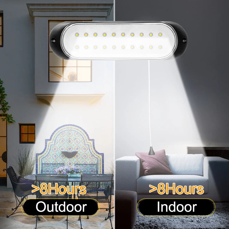 SunGlow 20-LED Solarleuchte | Trennbar | 5 m Kabel | IP44 Wasserdicht | Pull-Schalter | Garten, Haus, Terrasse & Zimmer