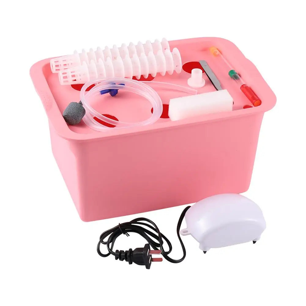 HydroBloom Hydroponik System 6er Set | DWC Anzuchtbox | 220V Luftpumpe EU-Stecker