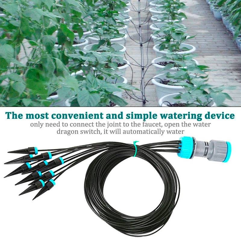 HydroMeister 10-teiliges Tropfbewässerungssystem | Einstellbar | Wasser-Sparsystem für Garten & Gewächshaus