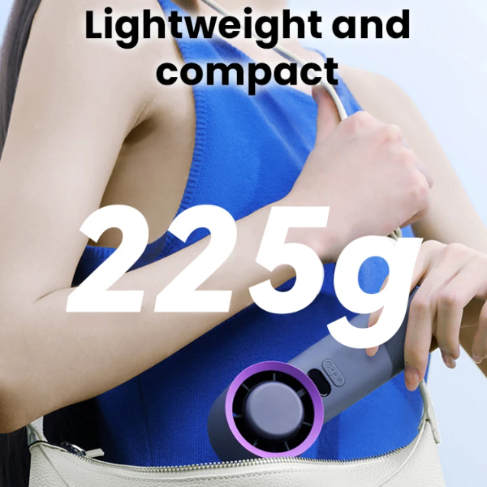 BreezeForce | Handventilator mit Turbo-Luftstrom | 100 Geschwindigkeitsstufen | USB-Aufladbar | 3600 mAh