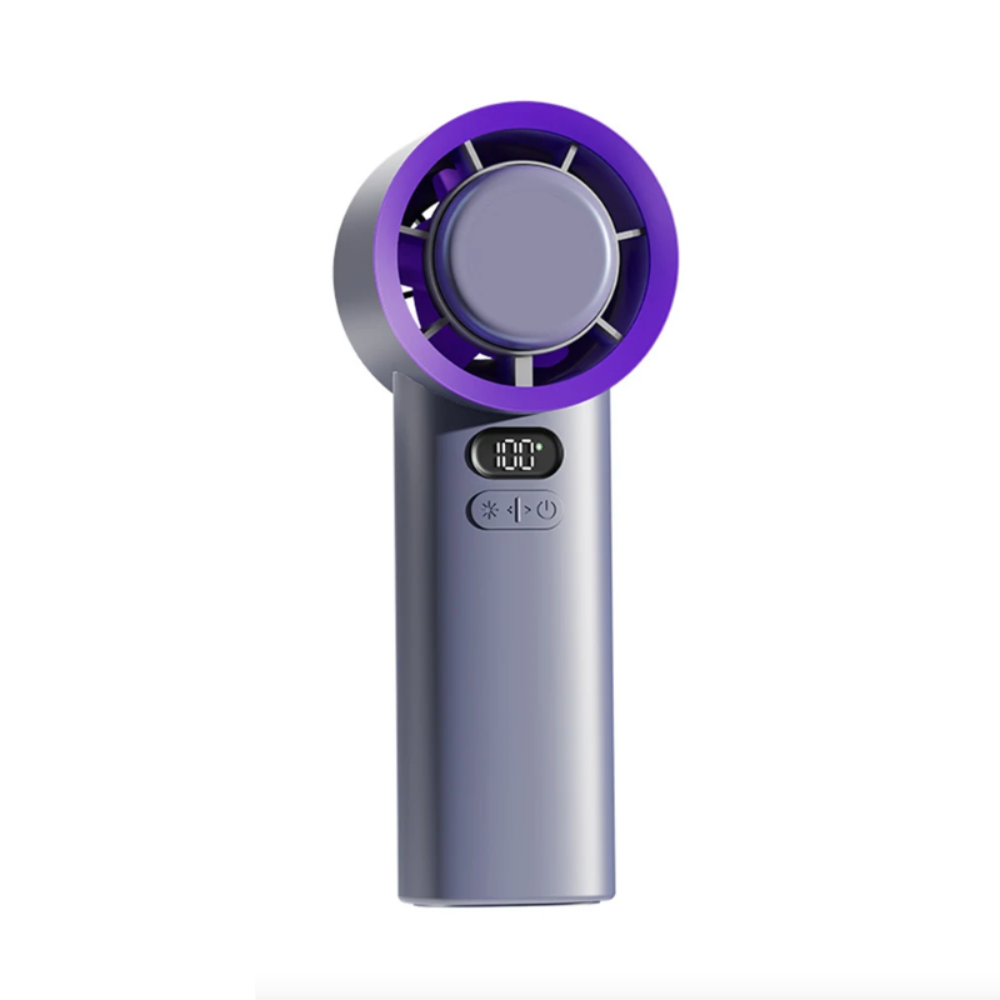 BreezeForce | Handventilator mit Turbo-Luftstrom | 100 Geschwindigkeitsstufen | USB-Aufladbar | 3600 mAh