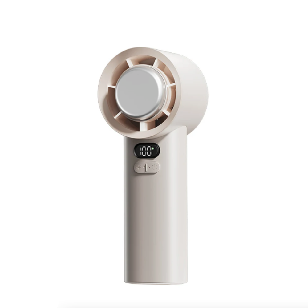 BreezeForce | Handventilator mit Turbo-Luftstrom | 100 Geschwindigkeitsstufen | USB-Aufladbar | 3600 mAh