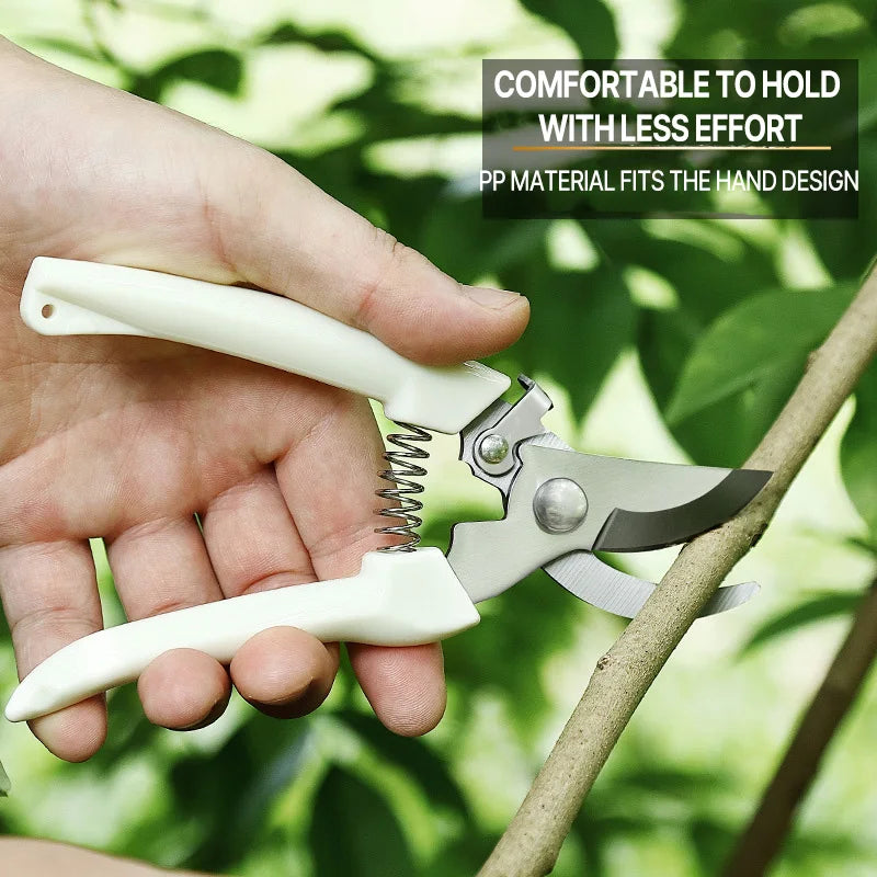 FloraCut Pro | Profi Gartenschere aus Metall | Amboss-Astschere für Präzisen Schnitt von Bonsai, Blumen & Obstbäumen