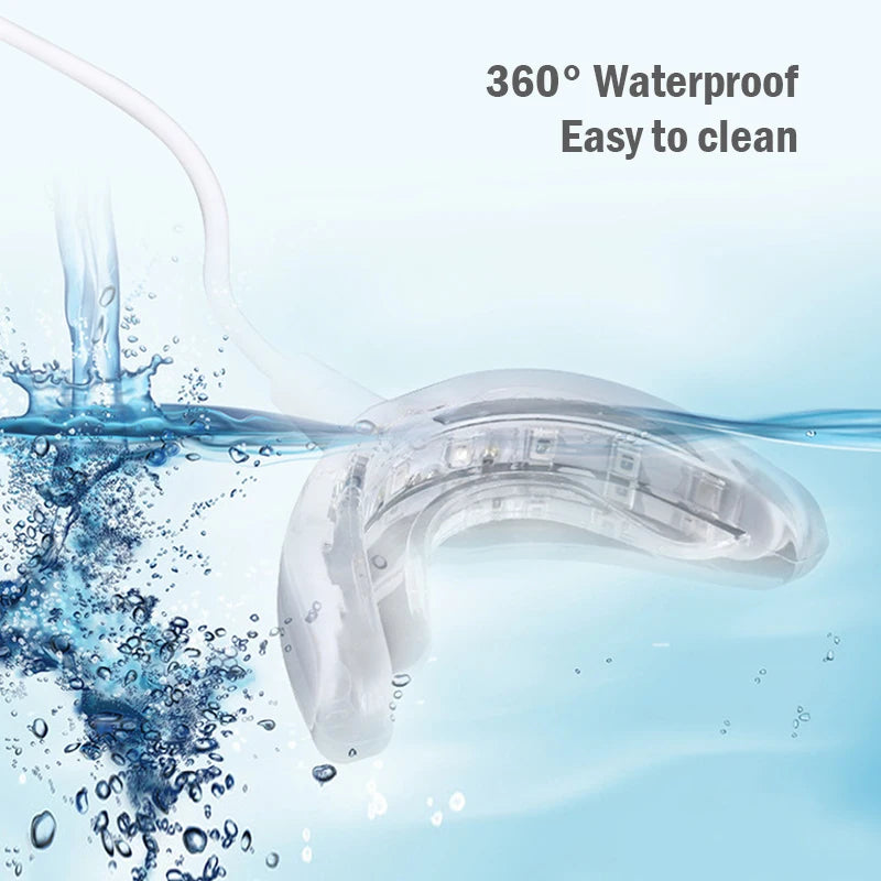 SmileVeya | 3-in-1 Zahnaufhellungslampe | 16 LED Blaulichter | USB Wiederaufladbares Zahnbleaching-System