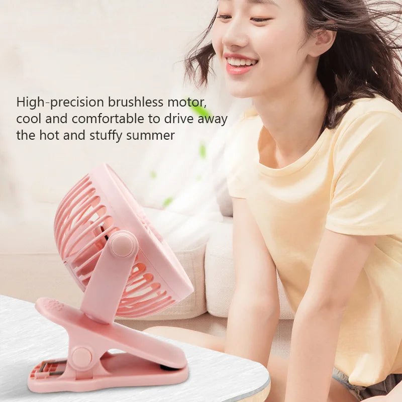 Airvello | USB-Clipventilator mit 3 Geschwindigkeiten | 360° drehbar | Leiser Mini-Tischventilator