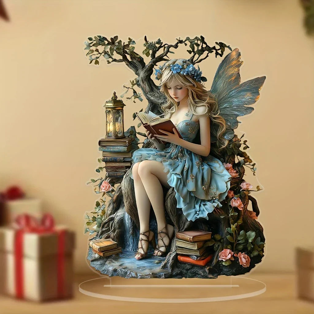 Celestia Acrylic Table Decoration Angel | Fairytale Stand | 18 cm | Gift & Photo Prop