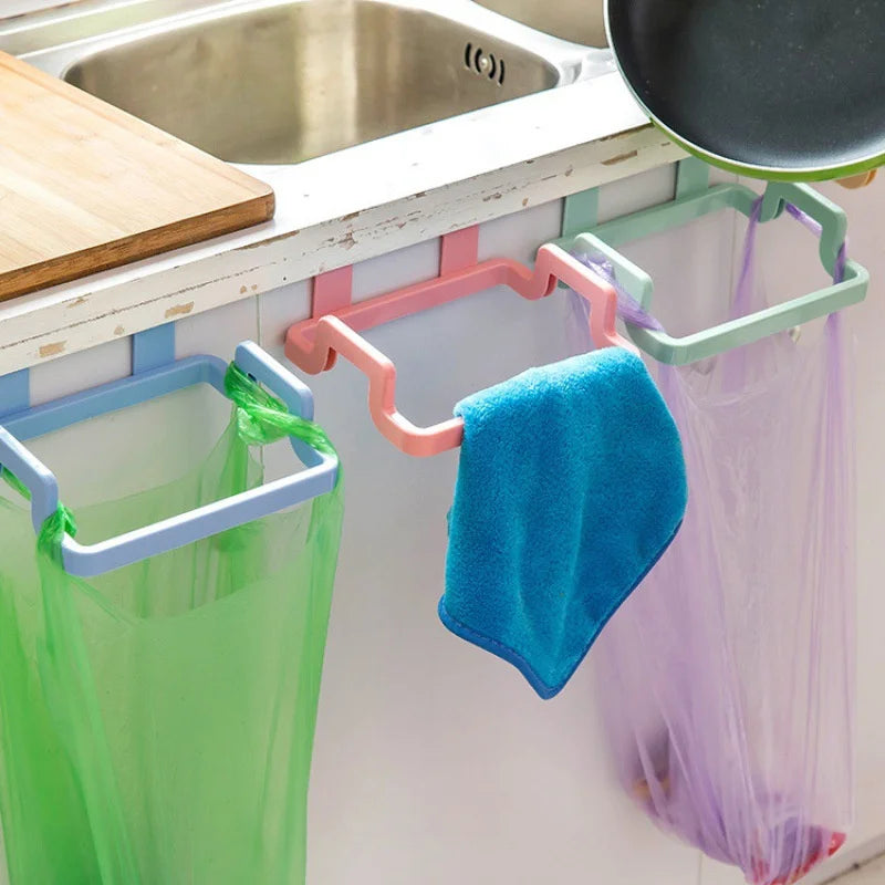Hangivo Müllbeutel Halter zum Einhängen | Küchen Schrank Organizer | Kunststoff