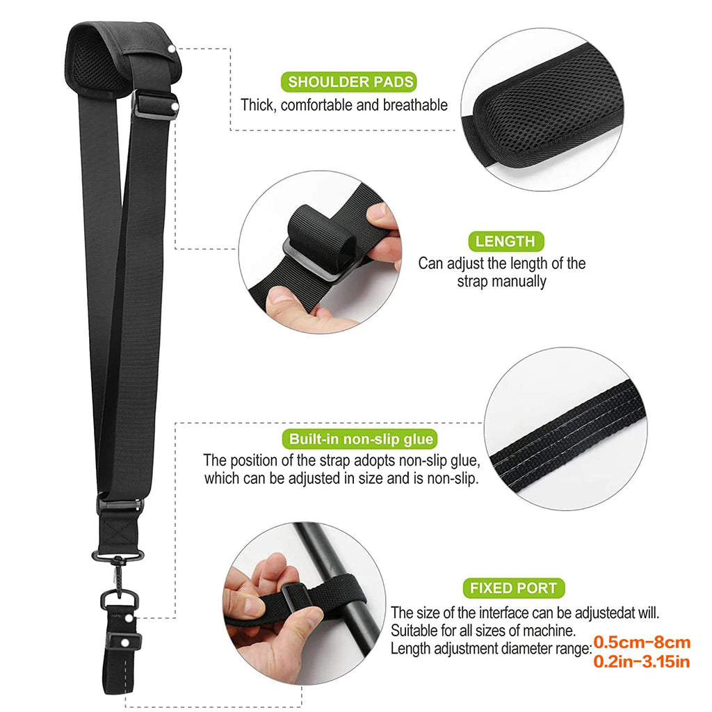 GardenEase Verstellbarer Schultergurt Gartenwerkzeuge | Universal Nylontragegurt | Ergonomisch für Rasentrimmer & Heckenscheren
