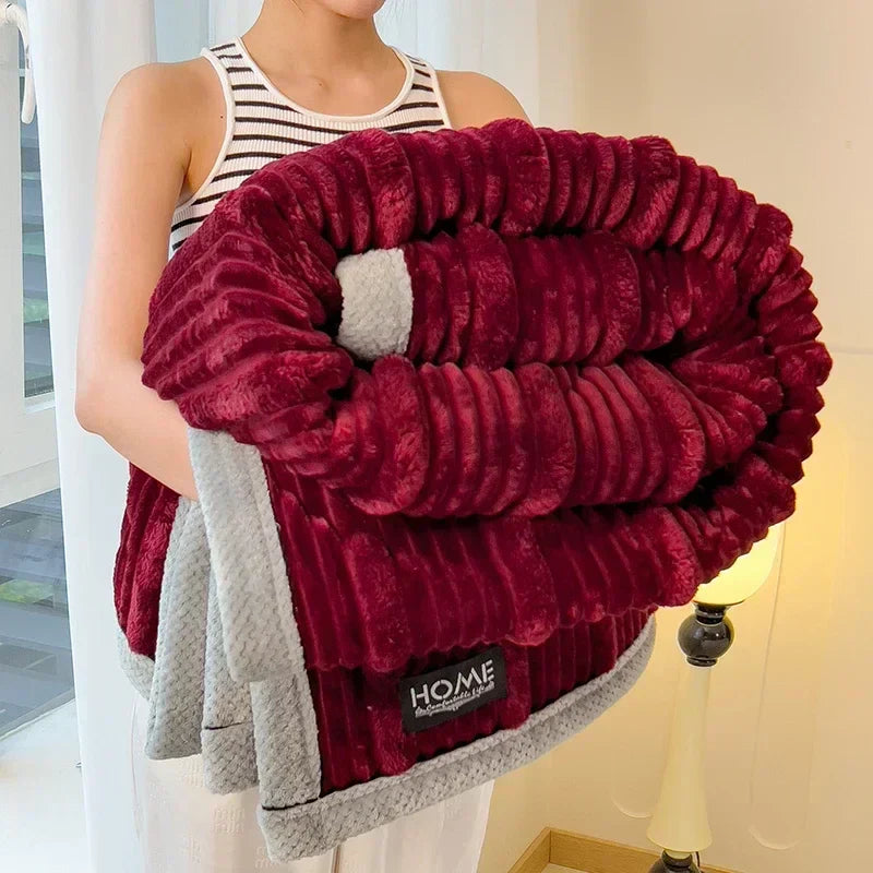 BunnySoft Cuddle Blanket | Extra Thick & Warming | Coral Fleece | Plush on Both Sides
