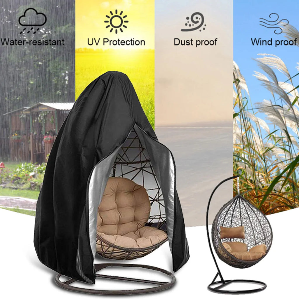 CocoonShield Hängesessel Schutzhülle | Wasserfest & UV-Schutz | Polyester | 190x115 / 200x230 cm