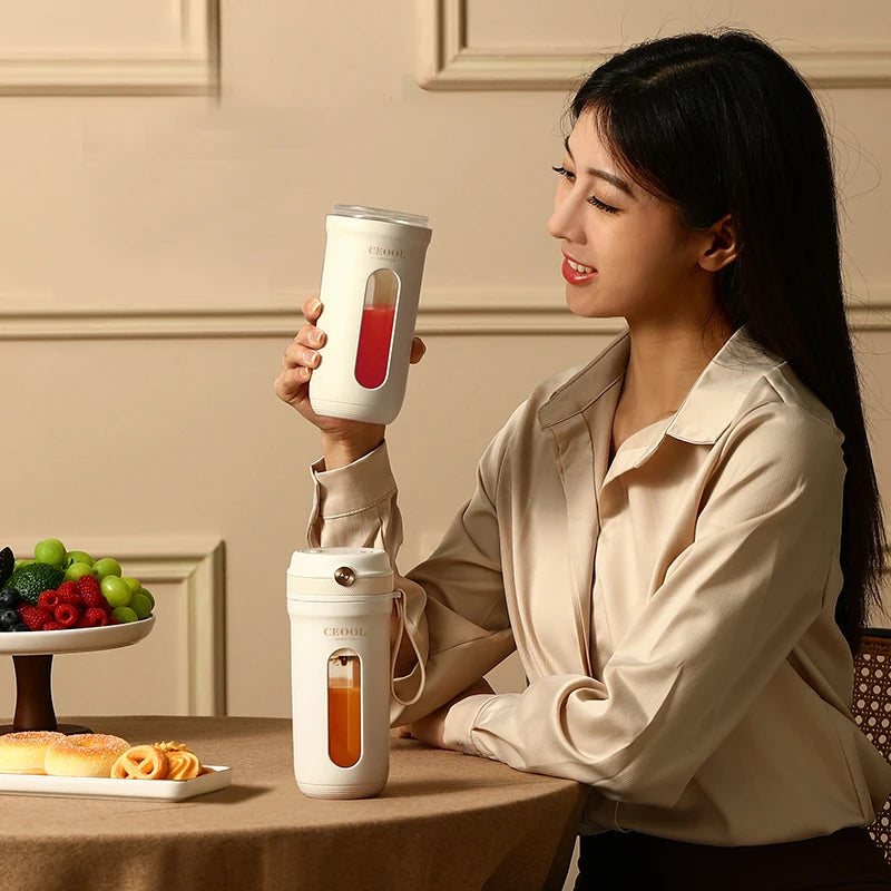 Blendora | Tragbarer Mini Mixer | USB Wiederaufladbarer Smoothie-Maker | Tritan Behälter | 400 ml