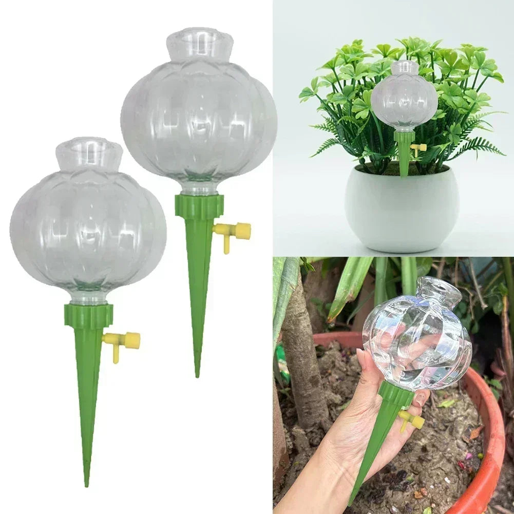 AquaLiora | Automatisches Bewässerungssystem für Pflanzen | Transparente Tropfbewässerung | 2er Set | Einstellbarer Wasserfluss