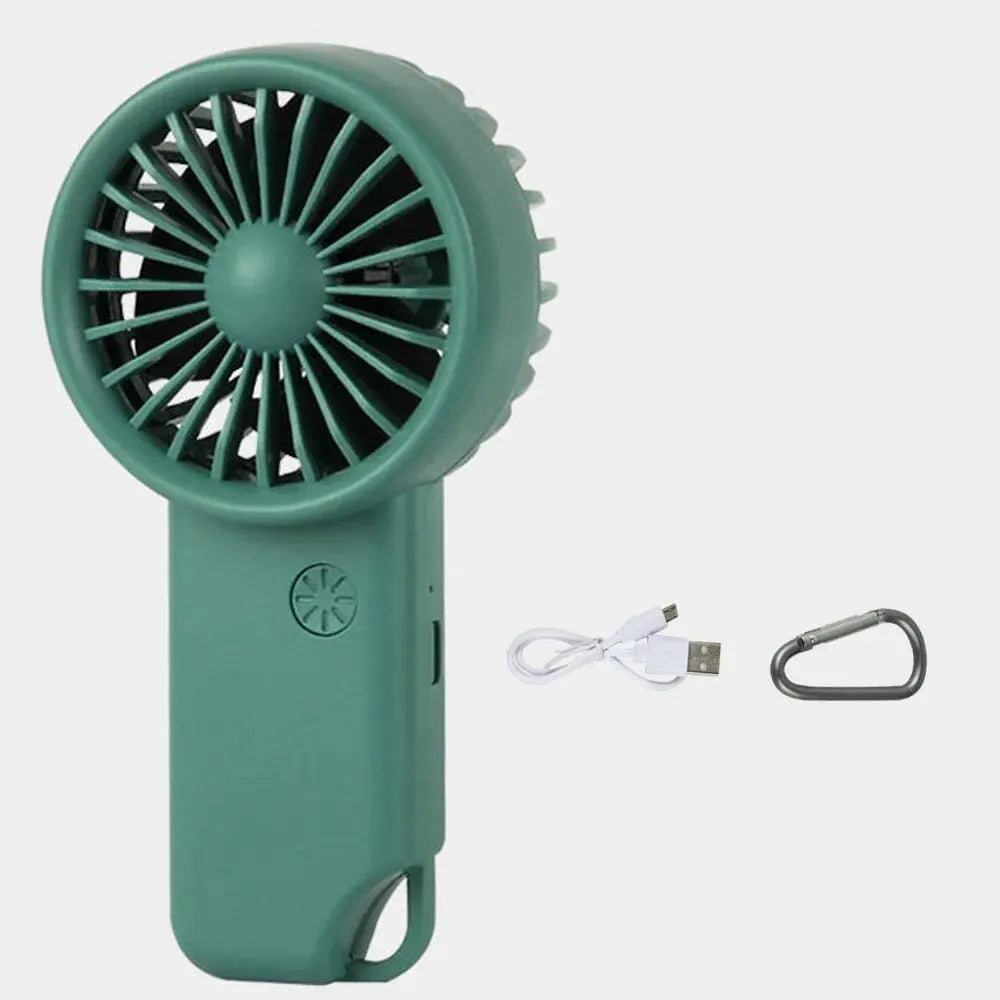 Brisola Mini Hand Fan with USB Charging | 3 Speed Levels & LED Display | Portable Battery Fan for Office, Travel & Sports