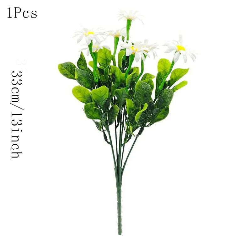 Florivida Künstliche Gänseblümchen | 33 cm | UV-beständig | Dekoblumen für Zuhause & Hochzeit