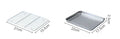 Edelstahl Backform Tablett mit Draht Rack Kuchen Backen BBQ Pan Tablett Platte Ofen Brownie Rack Kochen Braten Grillen Werkzeug