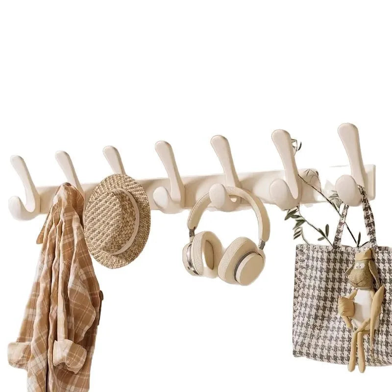 Hookeria Wandhaken Badezimmer & Flur | 10 Haken | Metall & ABS | Rostfrei | Tür- & Wandmontage