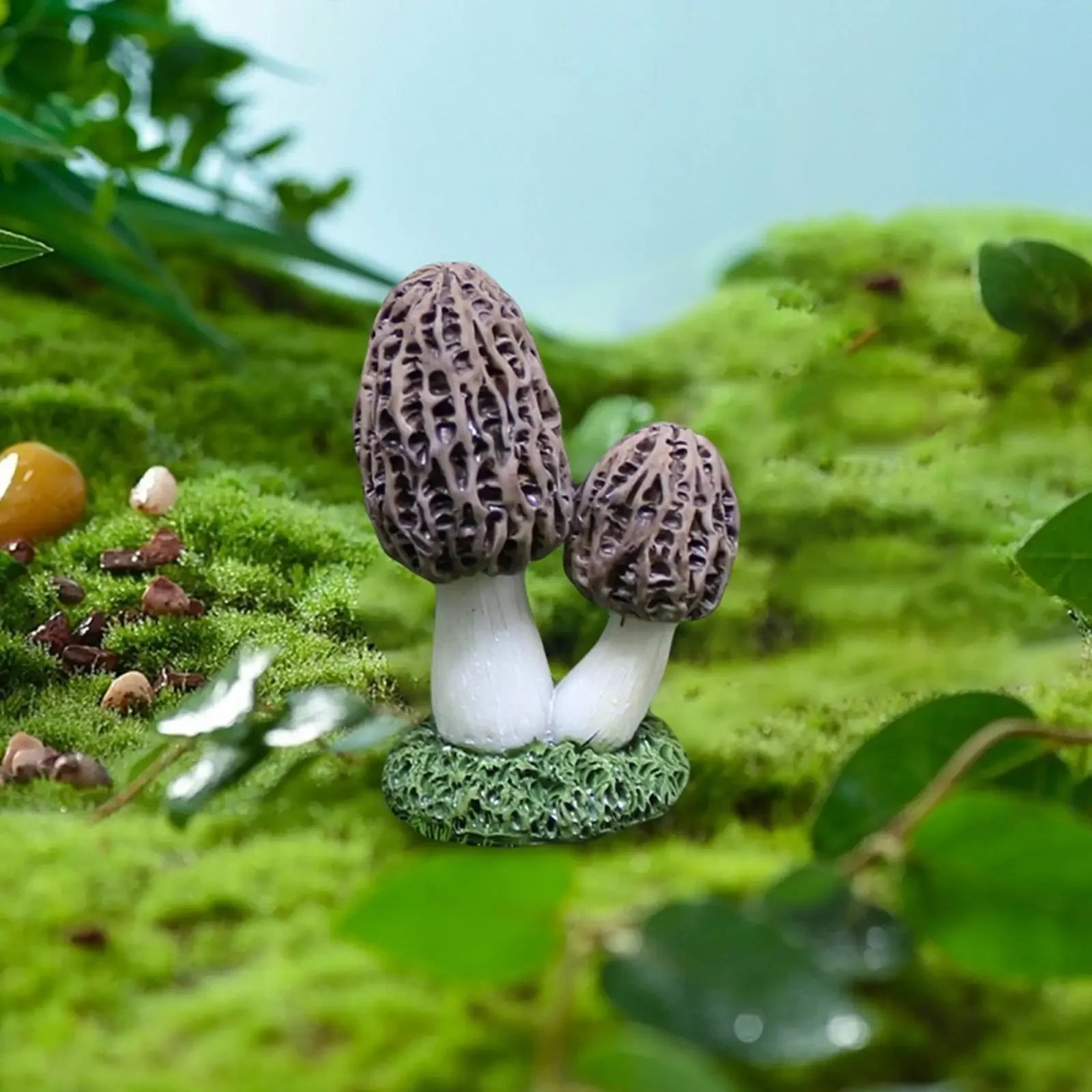 Gartenzauber Waldglanz Mini Deko Pilz Figur | Detailreiches Design | Kunstharz | 5 cm