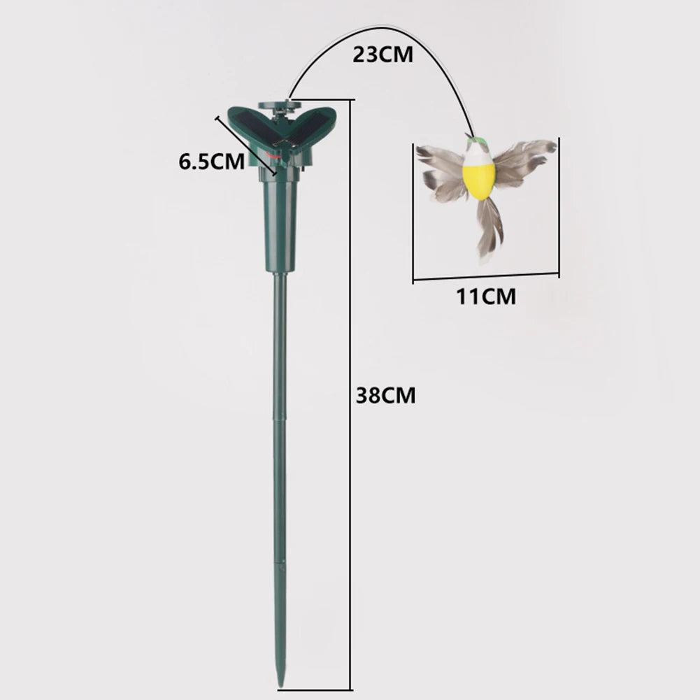 FlutterJoy Solar-Flatternde Gartenornamente | Fliegender Schmetterling & Vogel | Wackelnde Outdoor-Dekoration